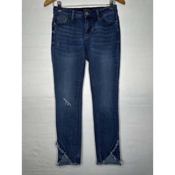 Judy Blue Skinny‎ Fit JB8458 Raw Hem Jeans Women’s Size 3/26 - Picture 1 of 9